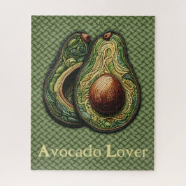 Avocado Lover Imitate bestickt Puzzle