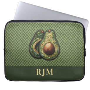 Avocado Lover Imitats Stickerei Laptopschutzhülle