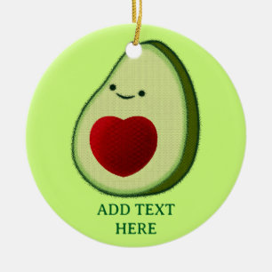 Avocado Lover Niedlich Cartoon Keramik Ornament