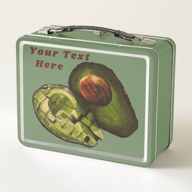 Avocado Lunch Box - Optionale Personalisierung (Rückseite)