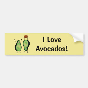 Avocado lustige zujubelnde grüne Grube Handstand Autoaufkleber
