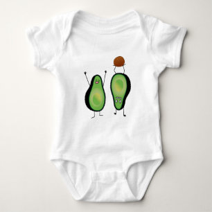 Avocado lustige zujubelnde grüne Grube Handstand Baby Strampler