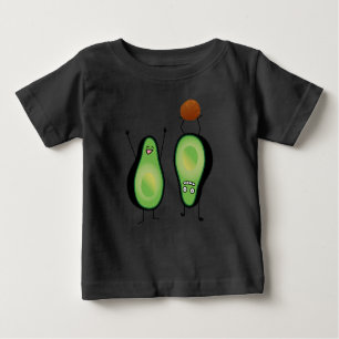 Avocado lustige zujubelnde grüne Grube Handstand Baby T-shirt