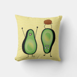 Avocado lustige zujubelnde grüne Grube Handstand Kissen