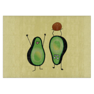 Avocado lustige zujubelnde grüne Grube Handstand Schneidebrett