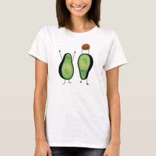Avocado lustige zujubelnde grüne Grube Handstand T-Shirt