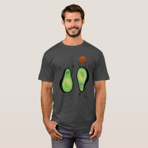 Avocado lustige zujubelnde grüne Grube Handstand T-Shirt