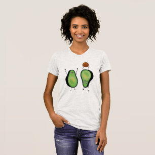 Avocado lustige zujubelnde grüne Grube Handstand T-Shirt