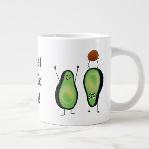 Avocado lustiges Beisammensein Handstand Grün Grub Jumbo-Tasse