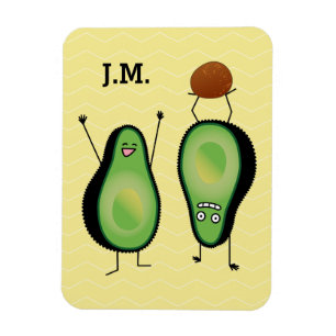 Avocado lustiges Beisammensein Handstand Grün Grub Magnet