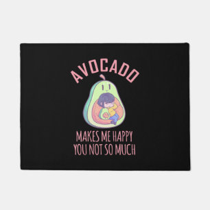 Avocado macht mich glücklich fußmatte
