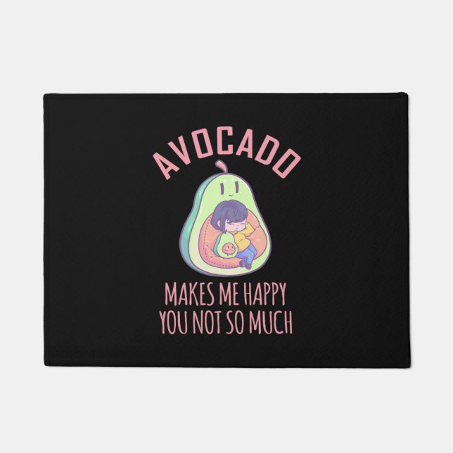 Avocado macht mich glücklich fußmatte (Vorderseite)