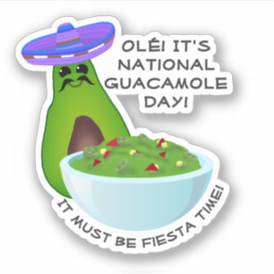 Avocado Man und Guacamole Aufkleber