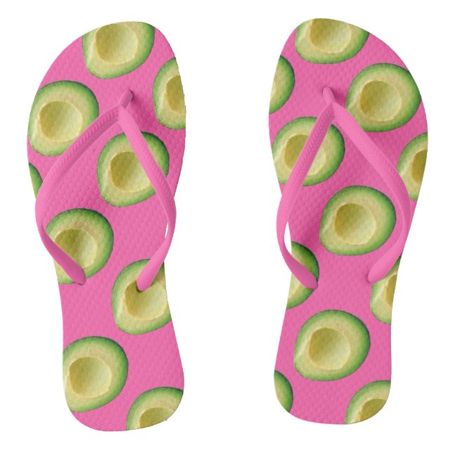 Avocado Mania Pink 4Alice Flip Flops (Fußbett)