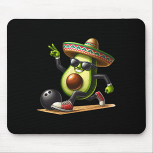 Avocado mit Bowling-Kompetenzen Cinco De Mayo Funn Mousepad