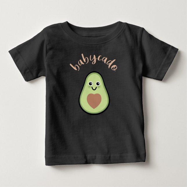 Avocado mit Herz Babycado für ein Baby T-shirt (Vorderseite)