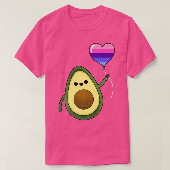 Avocado mit Omniseual Pride Balloon T-Shirt (Design vorne)