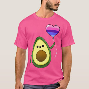 Avocado mit Omniseual Pride Balloon T-Shirt