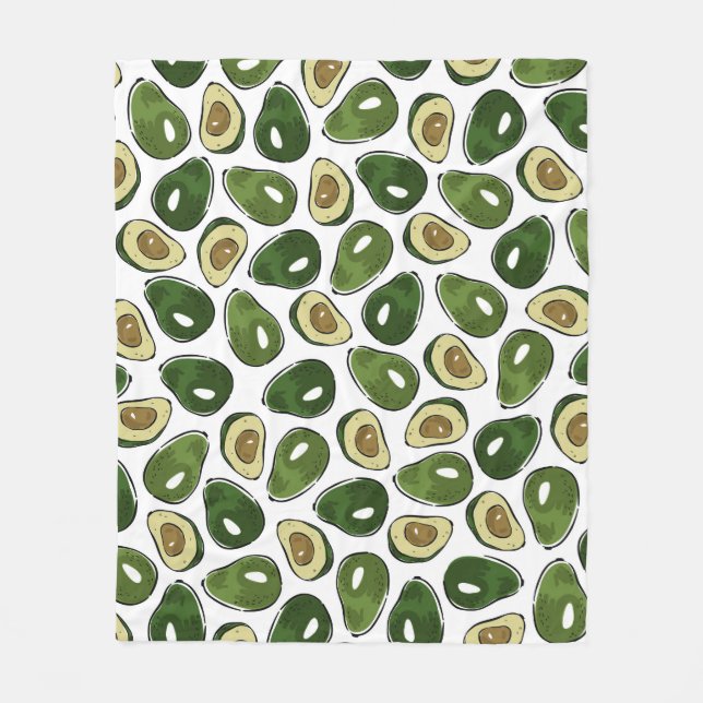 Avocado-Muster Fleecedecke (Vorderseite)