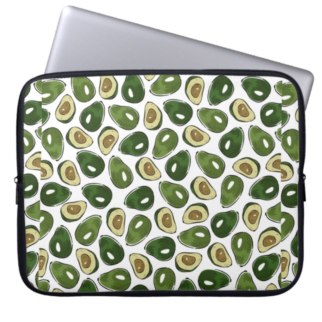 Avocado-Muster Laptopschutzhülle (Vorderseite)