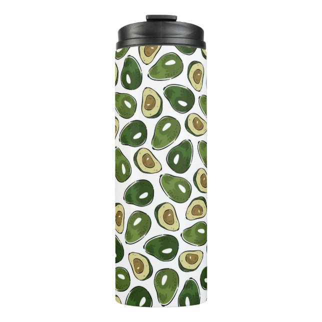 Avocado-Muster Thermosbecher (Vorderseite)