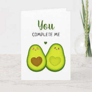 Avocado Niedlich Romantik Sie vollenden Ich Annive Karte