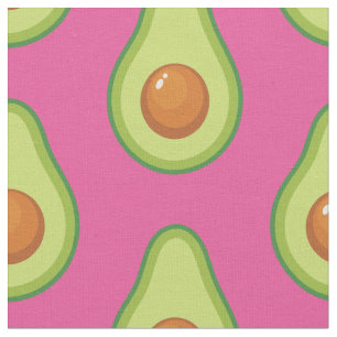 Avocado Niedliches Gemüse Lebensmittel Rosa Mädche Stoff