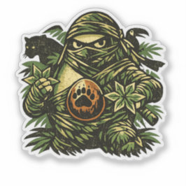 Avocado Ninja – Schatten des Dschungels  Aufkleber
