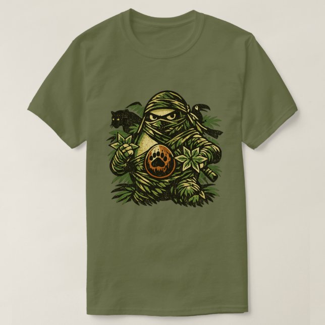 Avocado Ninja — Shadow of the Jungle  T-Shirt (Design vorne)
