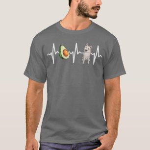 Avocado Norwegian Buhund Heartbeat Dog Lover T-Shirt