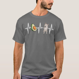 Avocado Norwegian Buhund Heartbeat Dog Lover T-Shirt