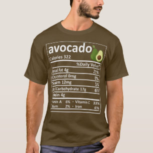 Avocado Nutrition Food Facts Funny Erntedank Co T-Shirt
