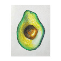 Avocado Oil Pastel Zeichne Originalwerk