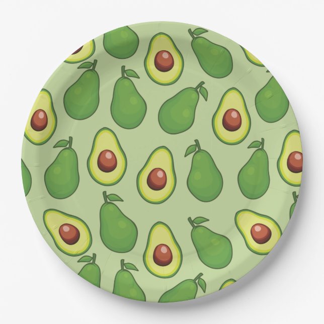 Avocado Pappteller (Vorderseite)