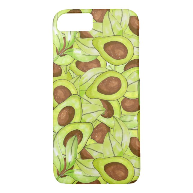 Avocado Pattern Case-Mate iPhone Hülle (Rückseite)