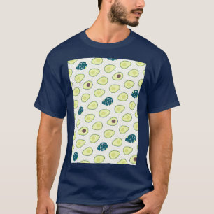 Avocado Pattern Custom Typografy T-Shirt