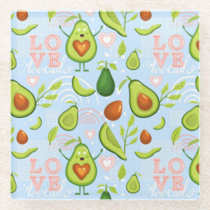 Avocado Pattern Glasuntersetzer