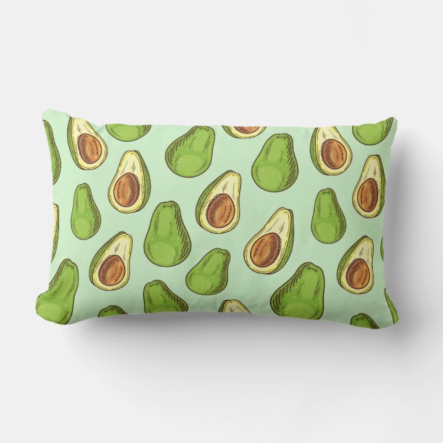 Avocado Pattern Lendenkissen (Vorderseite)