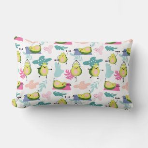 Avocado Pattern Lumbar Pillow Lendenkissen