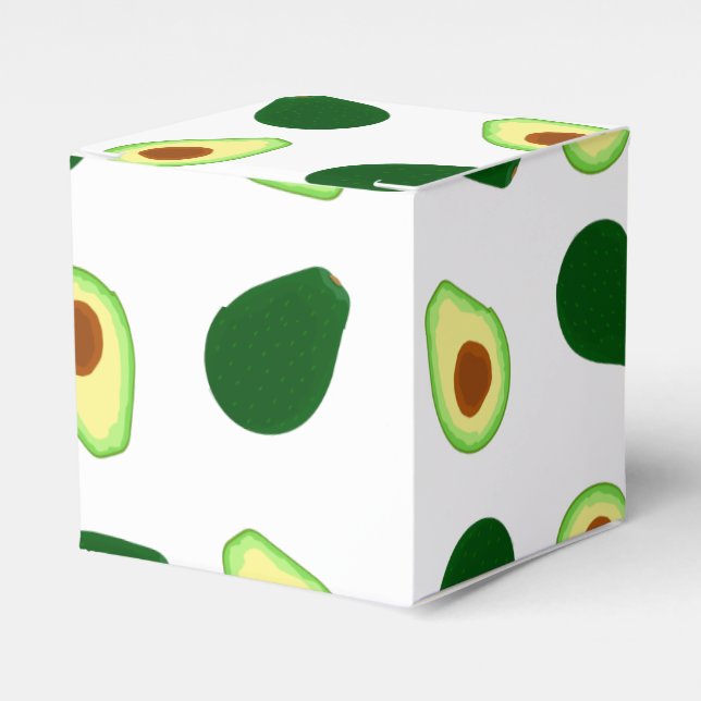 Avocado Pattern Print Fevor Box Geschenkschachtel (Vorderseite)