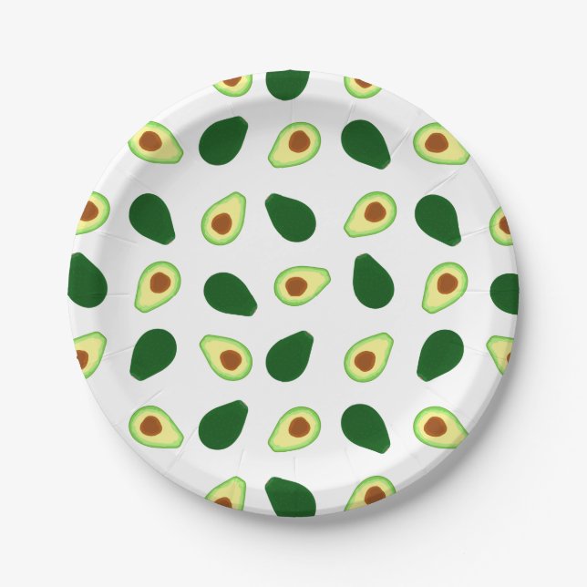 Avocado Pattern Print Paper Teller (Vorderseite)