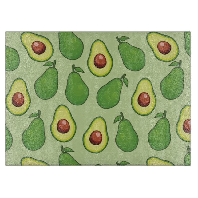Avocado Pattern Schneidebrett (Vorderseite)