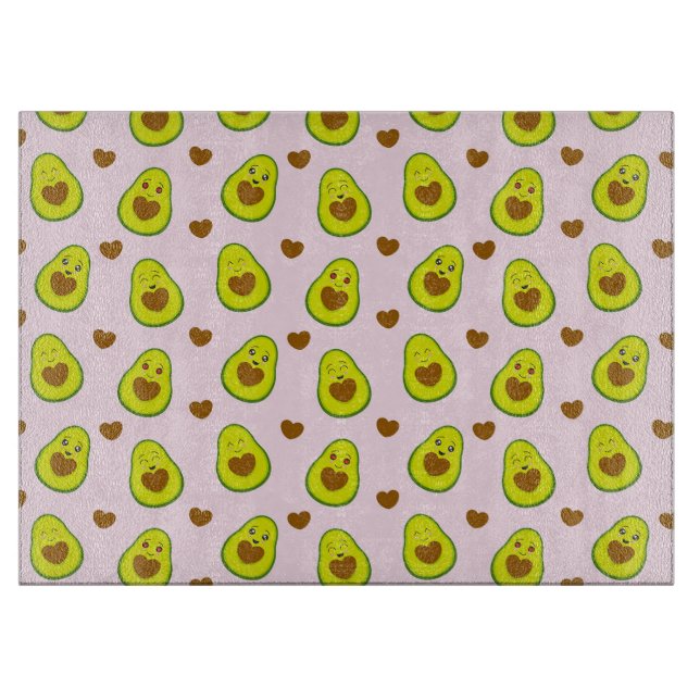 Avocado Pattern Schneidebrett (Vorderseite)