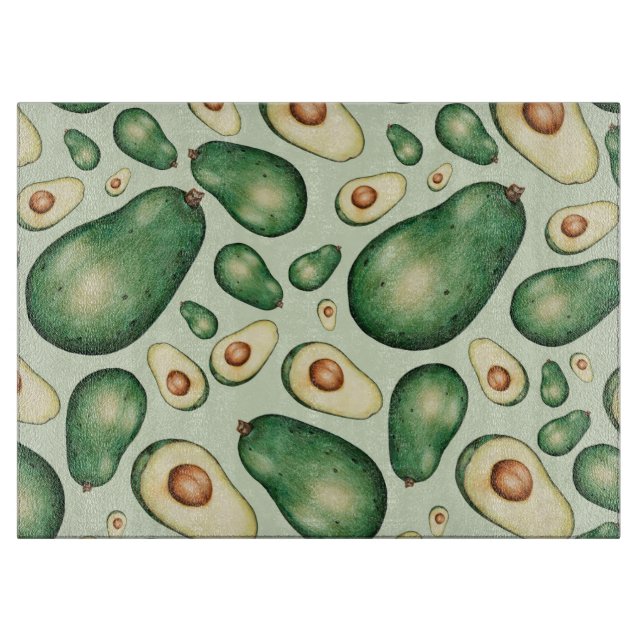 Avocado Pattern Schneidebrett (Vorderseite)