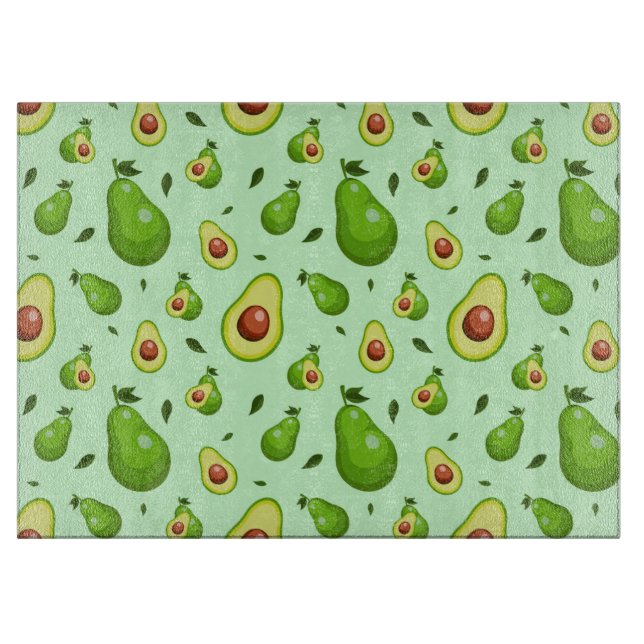 Avocado Pattern Schneidebrett (Vorderseite)