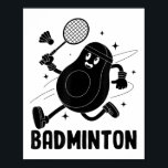 Avocado Playing Badminton Healthy Vegetarian Food  Poster<br><div class="desc">Avocado Playing Badminton Healthy Vegetarian Food</div>