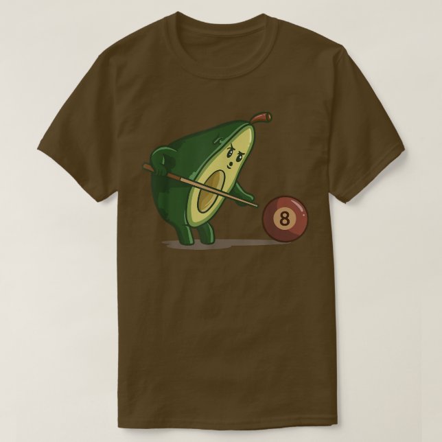 Avocado Playing Poolbillard Vegan Billard Gift  T-Shirt (Design vorne)