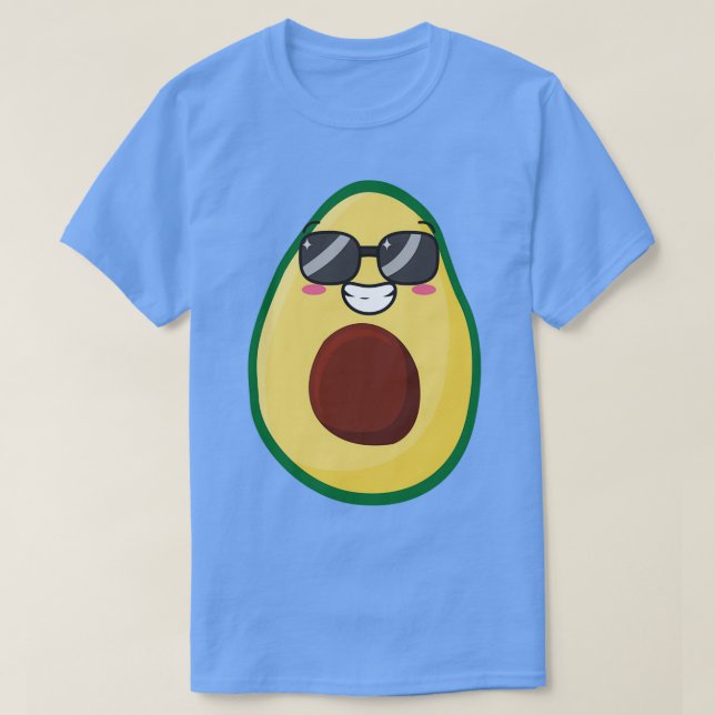 Avocado Plush lustiger Avocado mit Sonnenbrille fü T-Shirt (Design vorne)