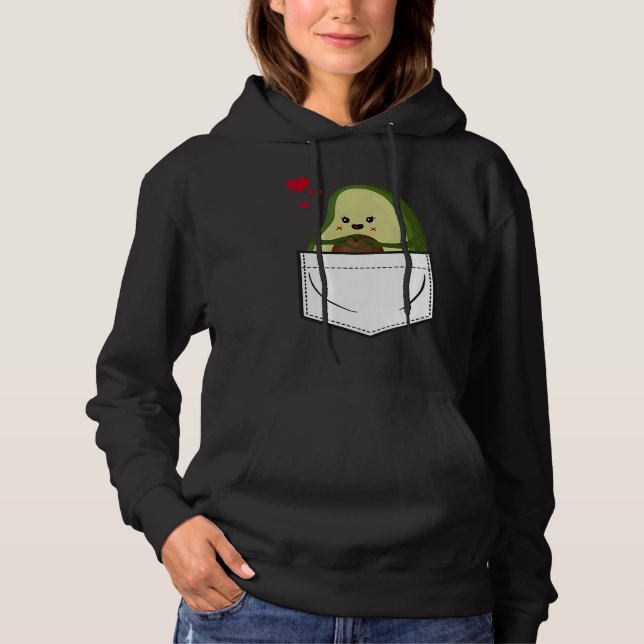 Avocado Pocket Eating Vegan Fruit Avocado Hoodie (Vorderseite)