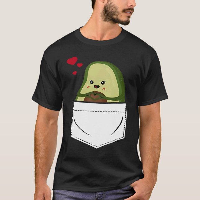 Avocado Pocket Eating Vegan Fruit Avocado T-Shirt (Vorderseite)